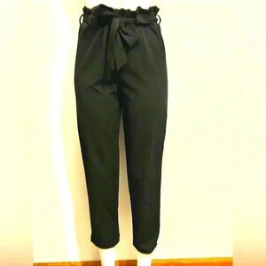 Derek Heart women’s size L precious high waisted black pants with bow, classy